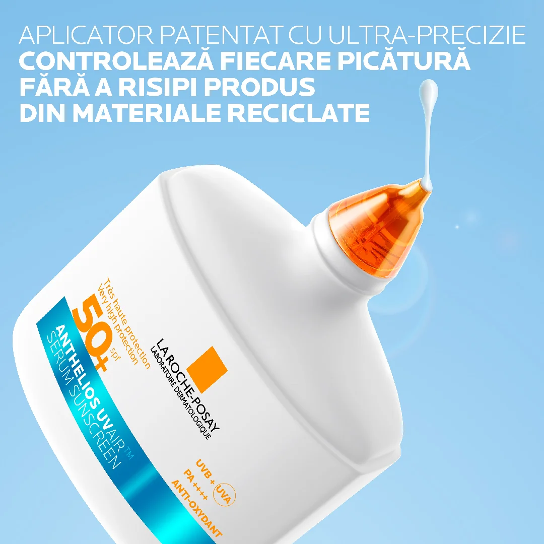 Serum solar cu protectie impotriva radiatiilor UV si a poluarii SPF 50+ Anthelios UVAir, 50ml, La Roche-Posay
