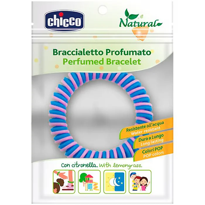Bratara impermeabila si parfumata cu ulei din Lemongrass 3 ani+, 1 bucata, Chicco