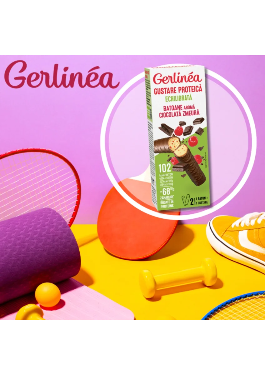 Batoane cioco-zmeura, 62g, Gerlinea