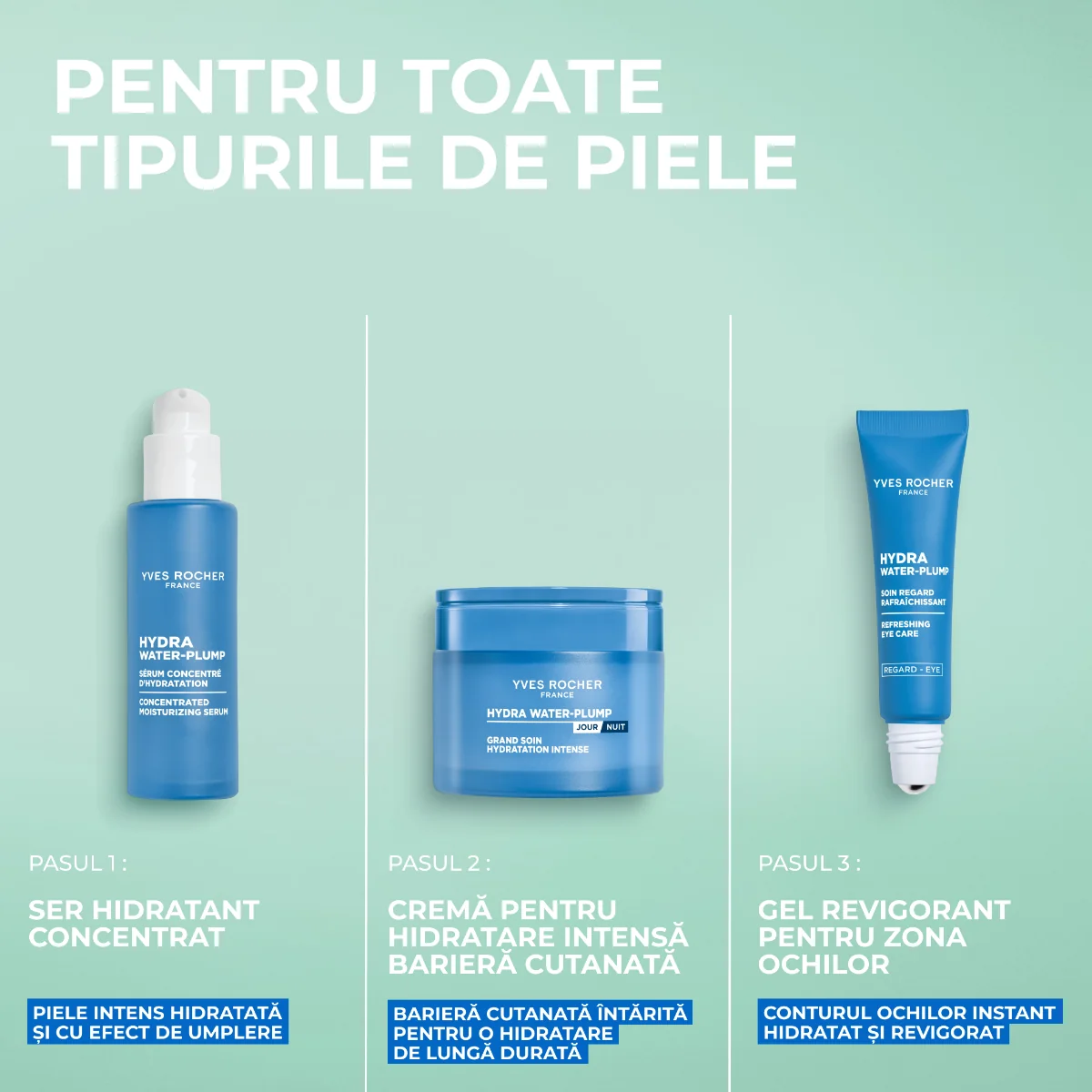 Ser hidratant concentrat pentru ten Hydra Water-Plump, 30ml, Yves Rocher
