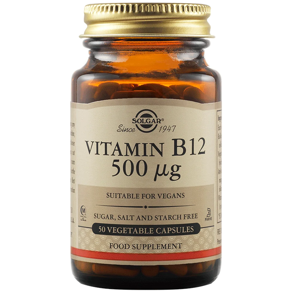 Vitamina B12 500mg, 50 capsule vegetale, Solgar