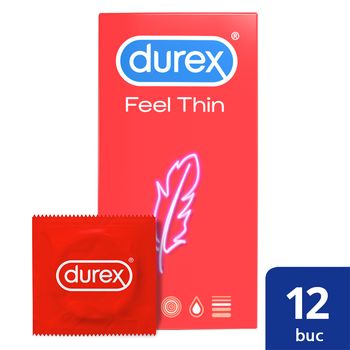 Prezervative Feel Thin, 18 bucati, Durex 