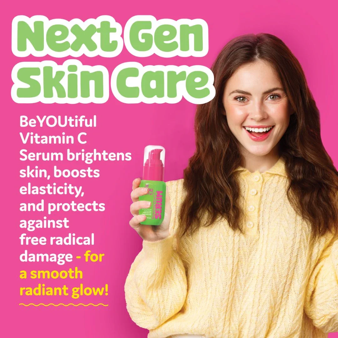 Ser facial iluminator cu Vitamina C pentru adolescenti si tineri, 40ml, BeYoutiful