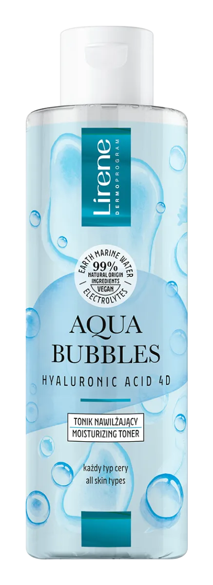 Toner revigorant cu acid hialuronic Aqua Bubbles, 200ml, Lirene