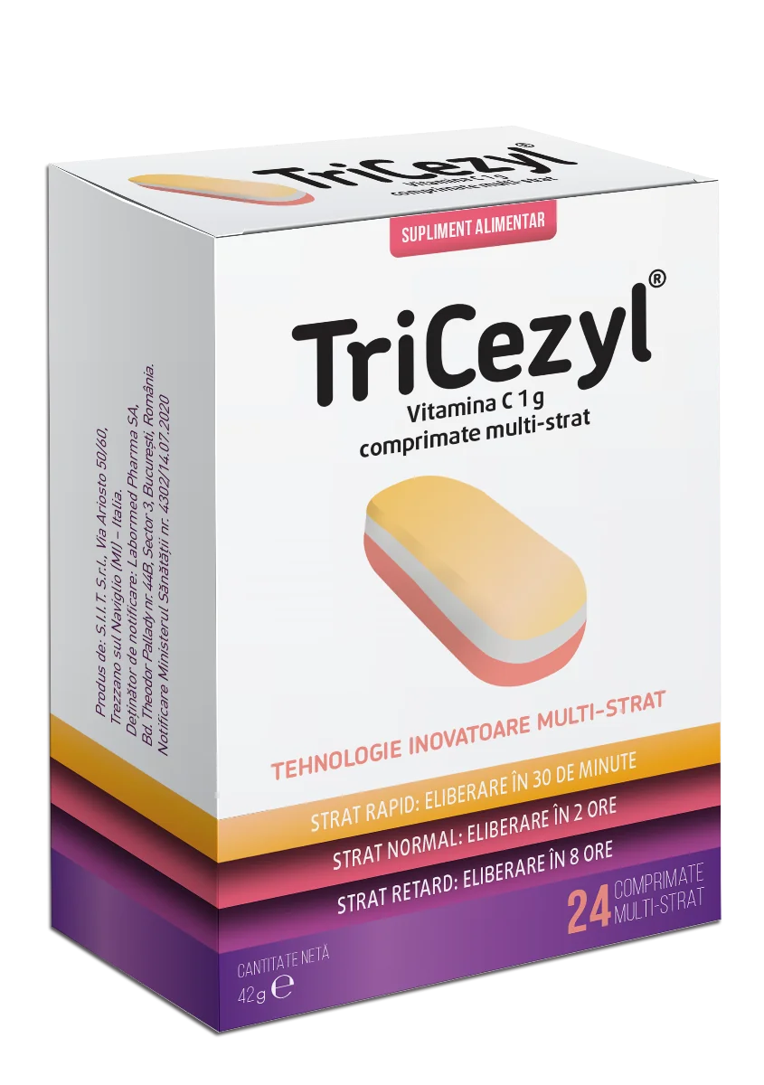 Tricezyl, 24 comprimate multi-strat, Labormed