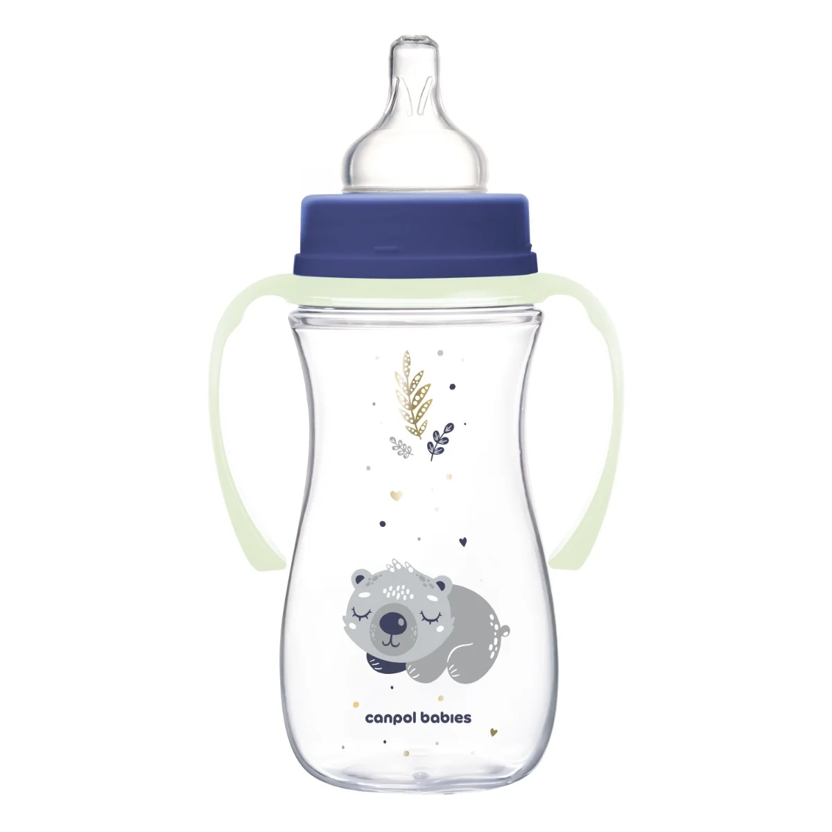 Biberon anticolici cu gat larg Sleepy Koala 35/238_BLU, 300ml, Canpol babies