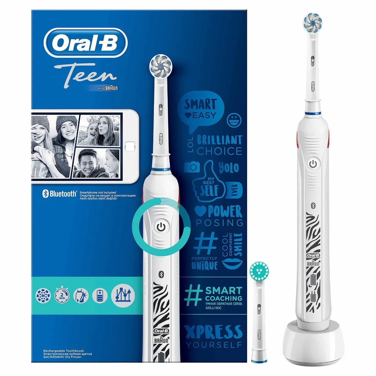 Directly emergency audience Periuta de dinti electrica Teens 3 programe-Bluetooth, 2 capete, Oral-B |  Dr.Max Farmacie