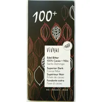 Ciocolata 100% cacao si bucati de ciocolata Bio, 100g, Vivani