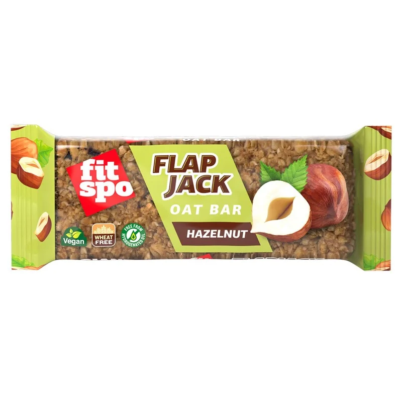 Baton de ovaz cu alune de padure Flapjack, 80g, FitSpo