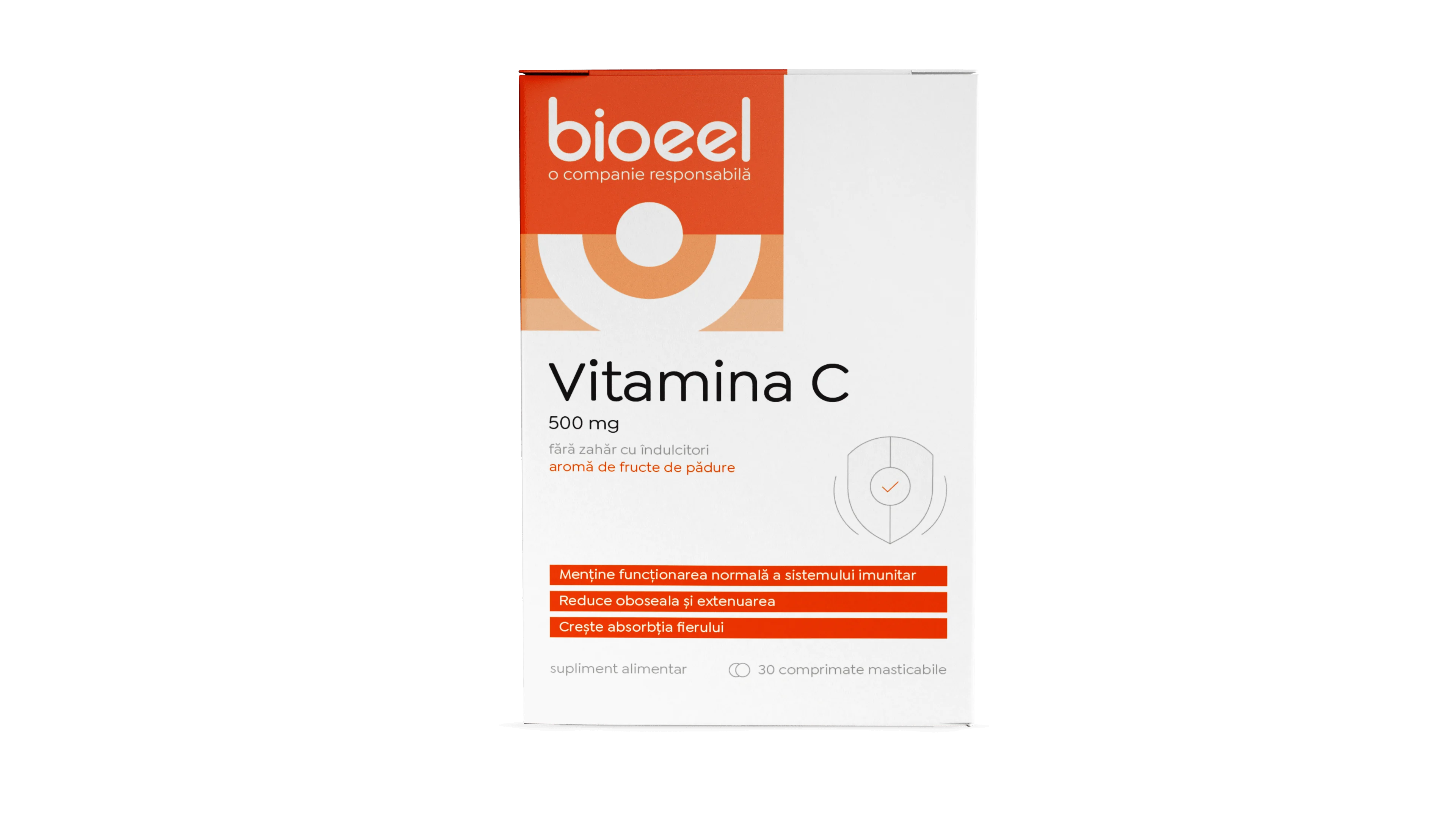 Vitamina C 500mg, 30 comprimate masticabile, Bioeel