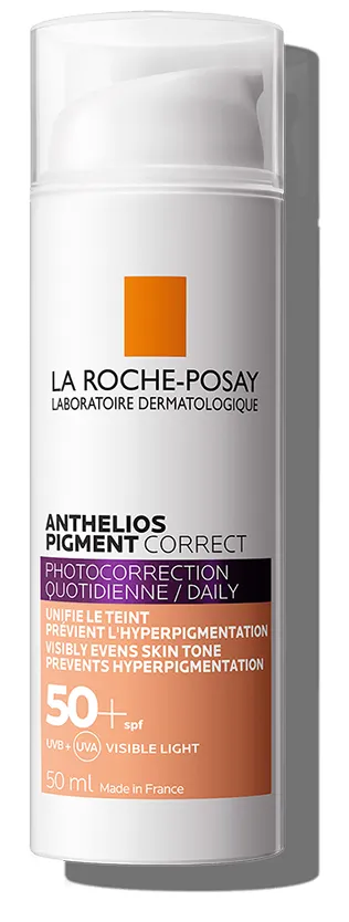 Pigment Correct cu efect anti-pete nuanta medie Anthelios SPF50+, 50ml, La Roche-Posay 