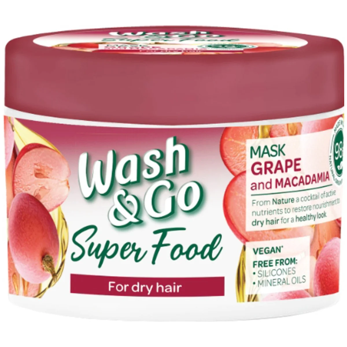 Masca cu struguri Superfood, 300ml, Wash&Go