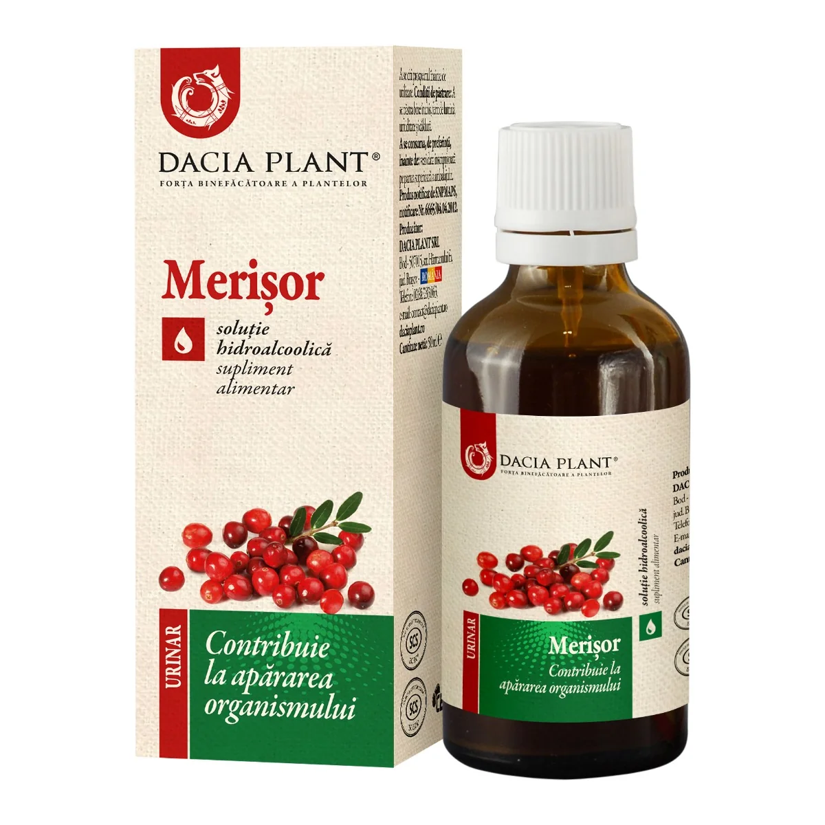 Tinctura de merisor, 50ml, Dacia Plant 