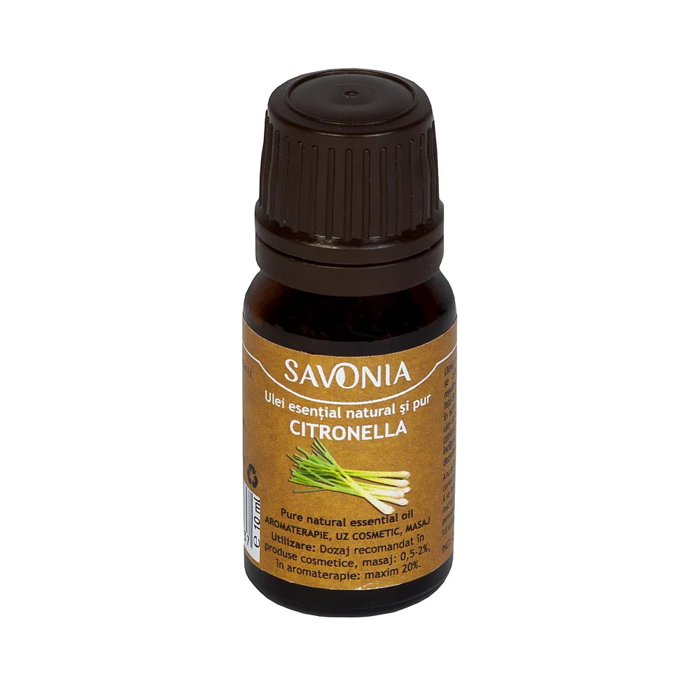 Ulei esential natural si pur de citronella, 10ml, Savonia
