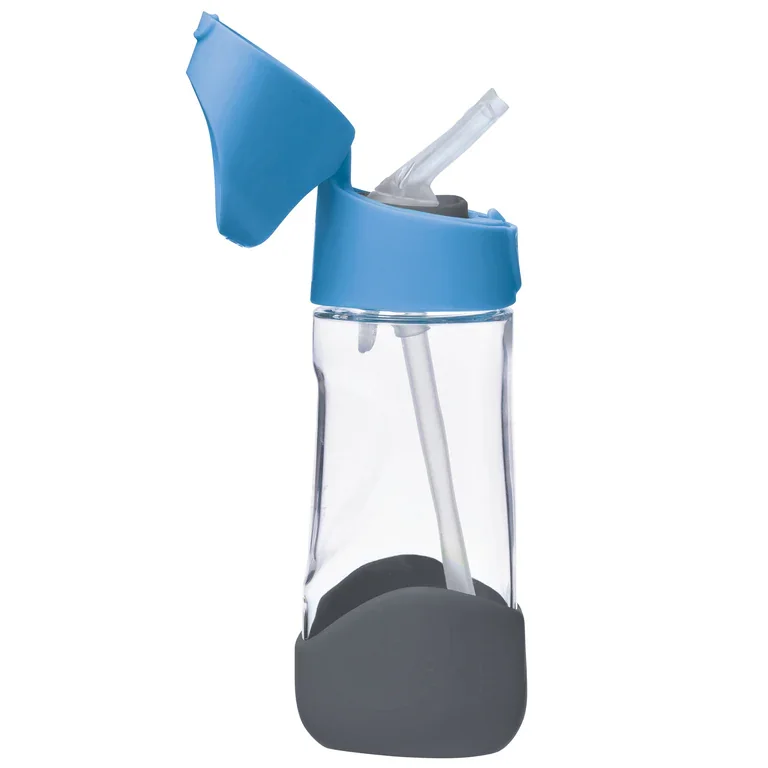 Cana cu pai pentru +9 luni Albastru, 450ml, Bbox