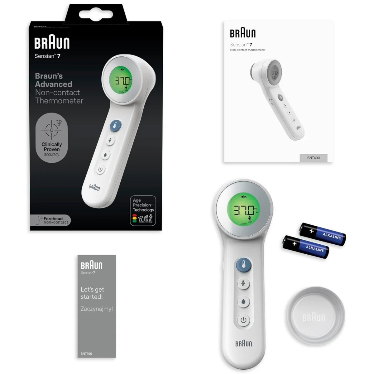 Termometru No touch + touch cu Age Precision BNT400, Braun
