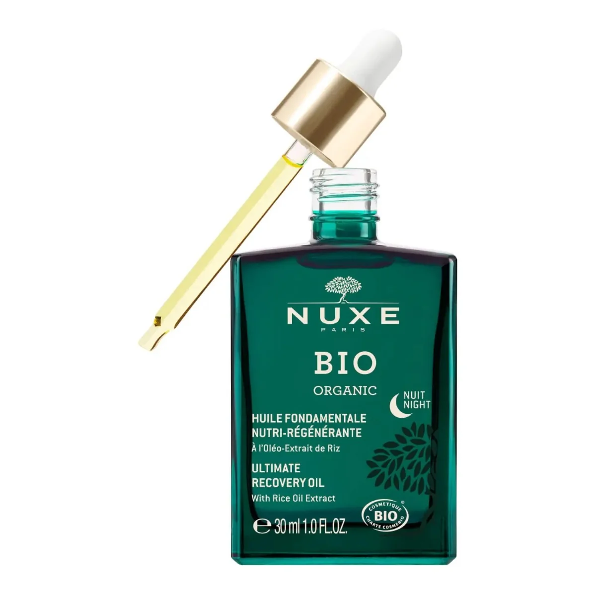 Ulei reparator de noapte pentru ten normal si uscat Bio Organic, 30ml, Nuxe