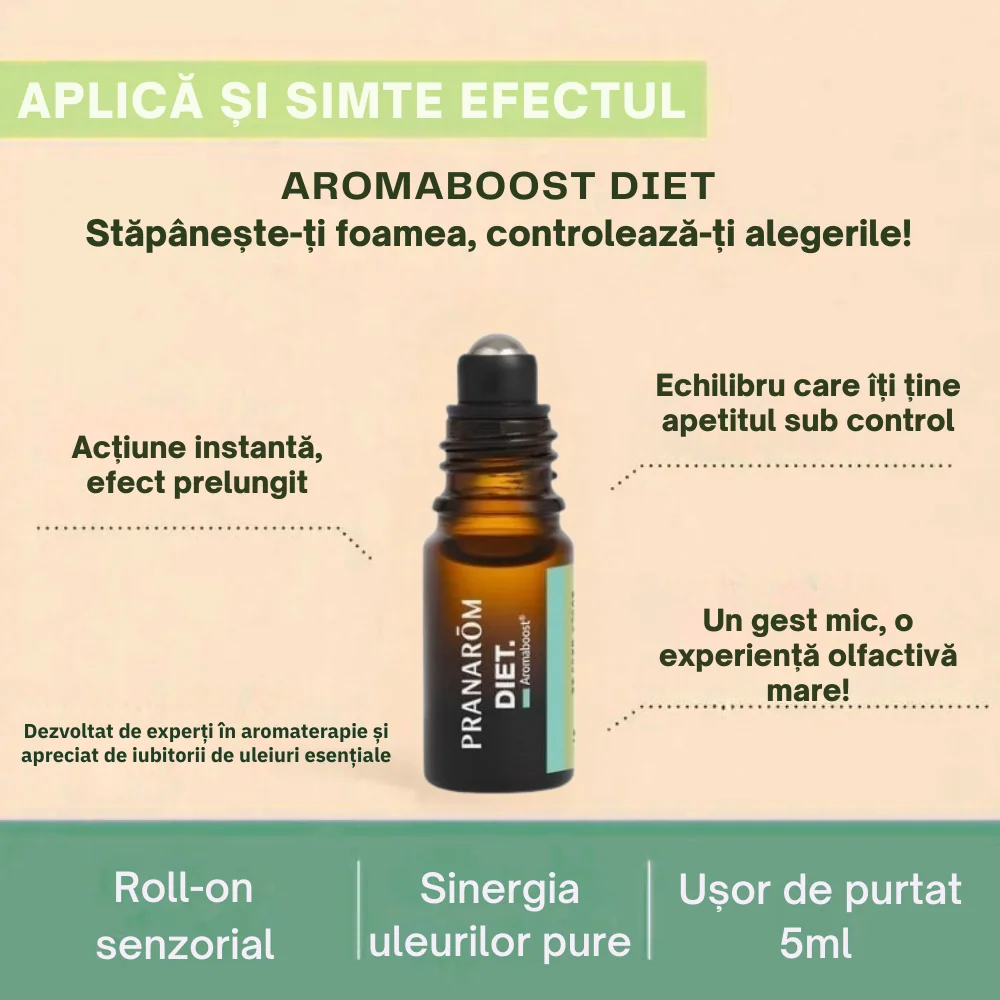Roll-on cu uleiuri esentiale Diet Bio, 5ml, Pranarom 