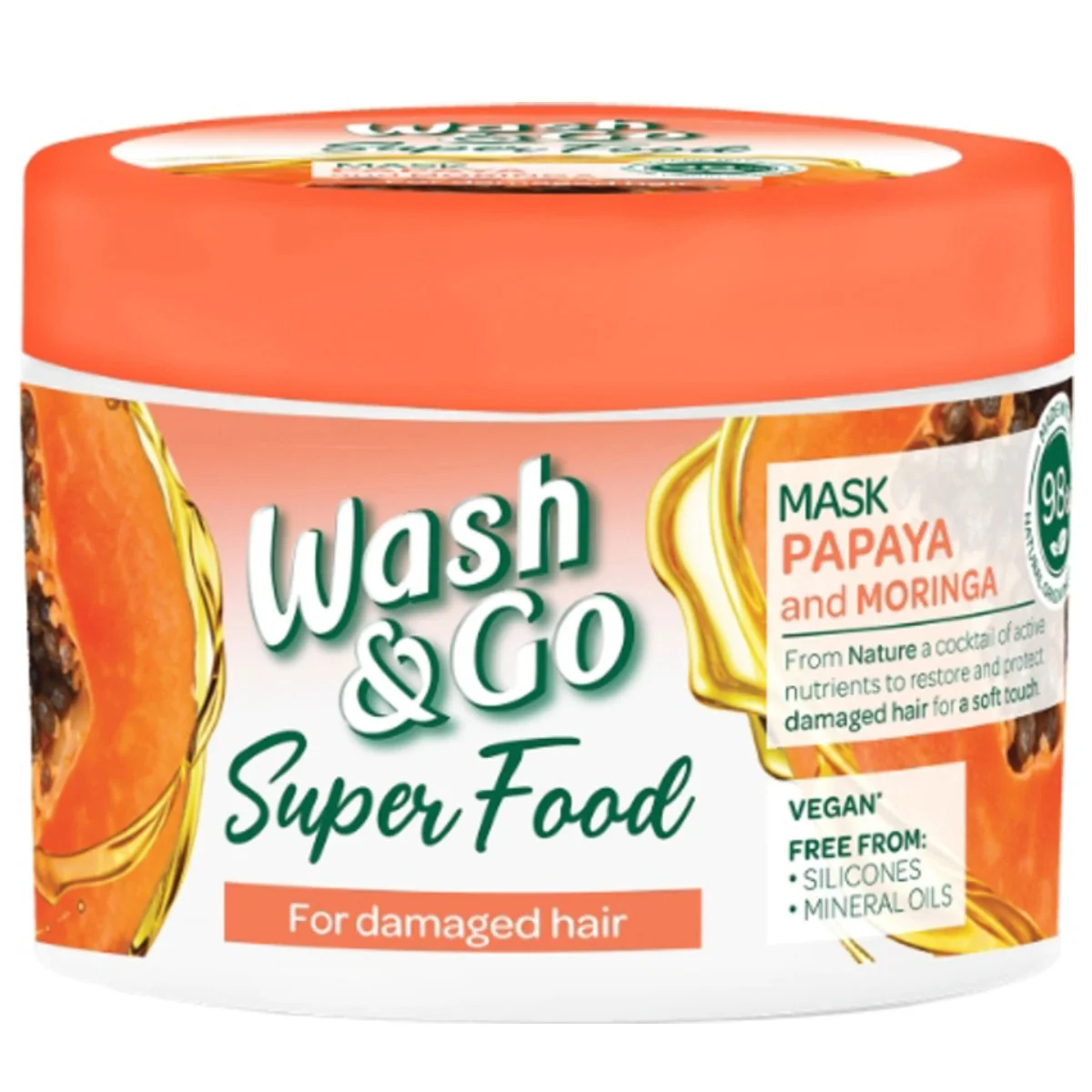 Masca cu papaya Superfood, 300ml, Wash&Go