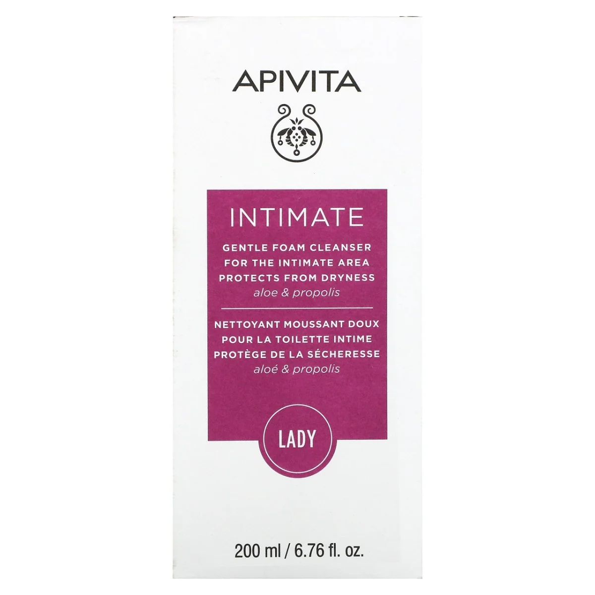 Apivita Gel igiena intima pentru uscaciune vaginala, 200ml