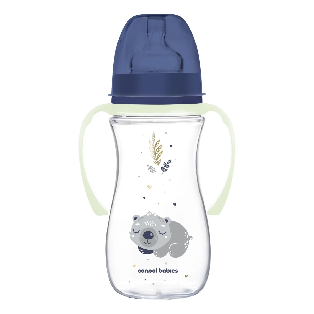Biberon anticolici cu gat larg Sleepy Koala 35/238_BLU, 300ml, Canpol babies 