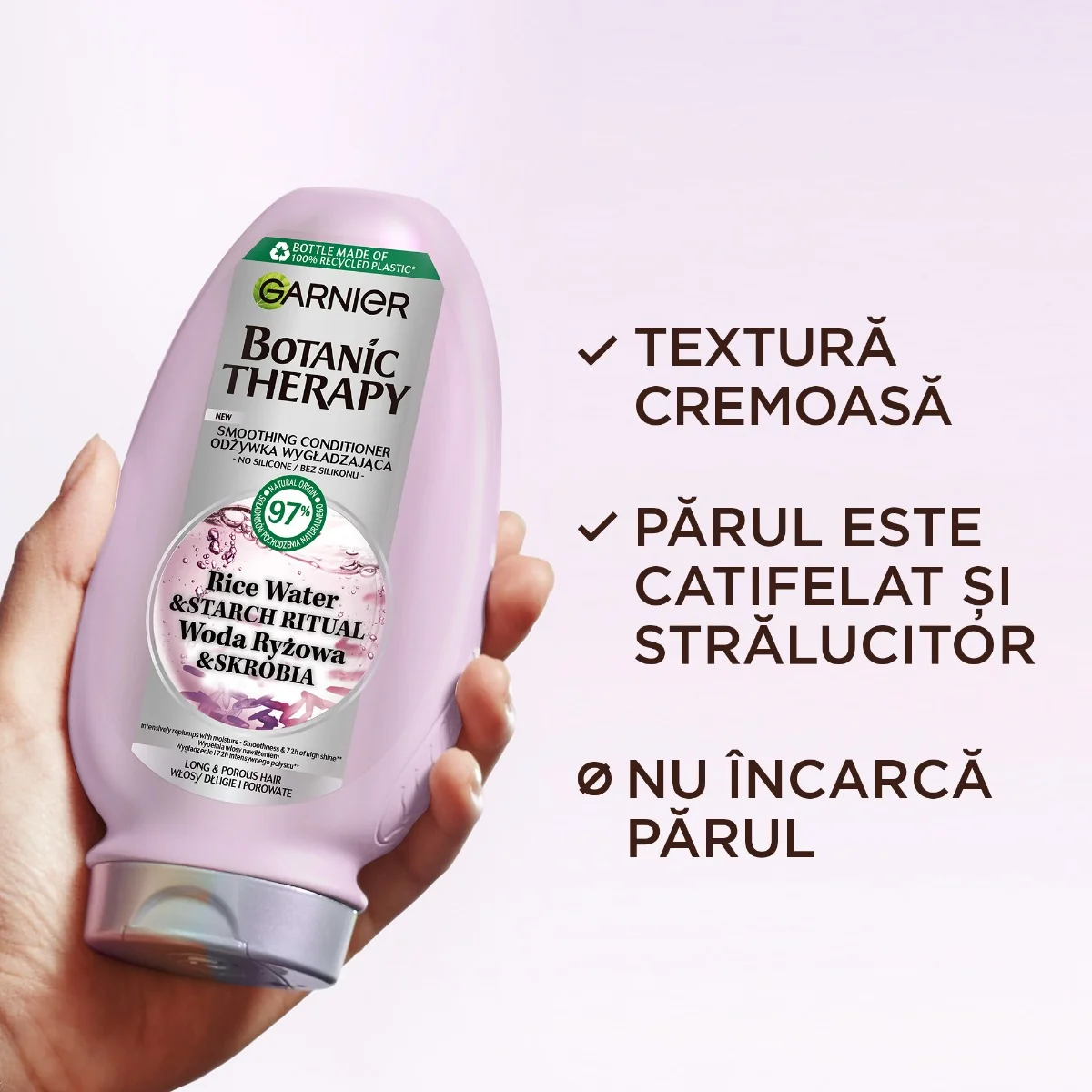 Balsam pentru parul lung Rice Water Botanic Therapy, 200ml, Garnier