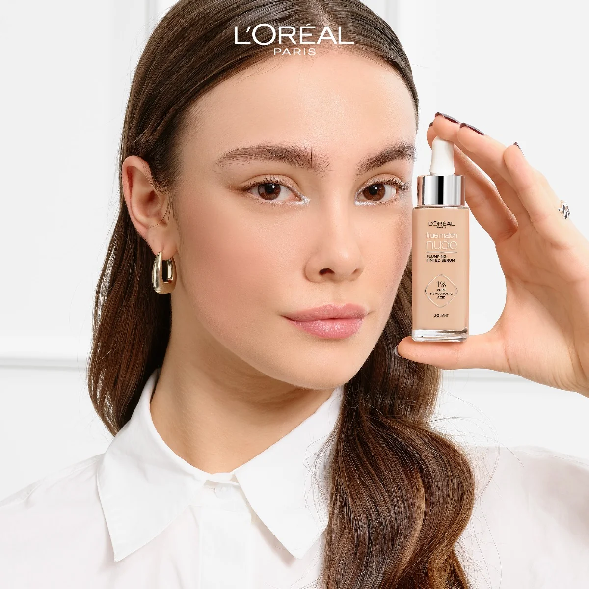 Serum redensificator infuzat cu pigmenti True Match Nude 2-3 Light, 30ml, L'Oreal Paris