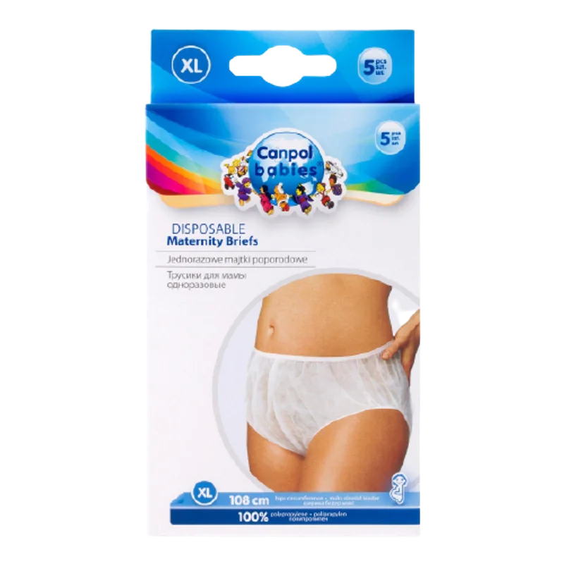 Chiloti postnatali de unica folosinta marimea XL, 5 bucati, Canpol babies