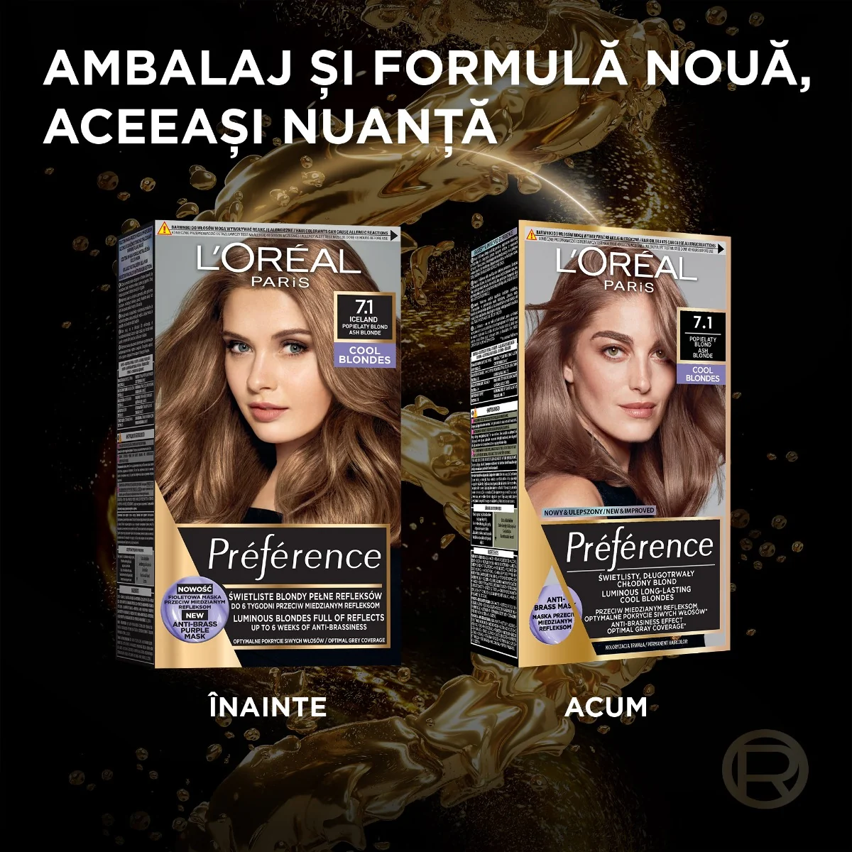 Vopsea de par permanenta cu amoniac Preference 7.1 Island, 174ml, L'Oreal Paris