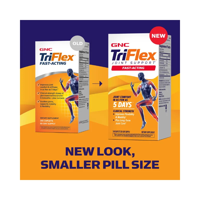 TriFlex Fast-Acting Formula pentru sanatatea articulatiilor, 240 tablete, GNC