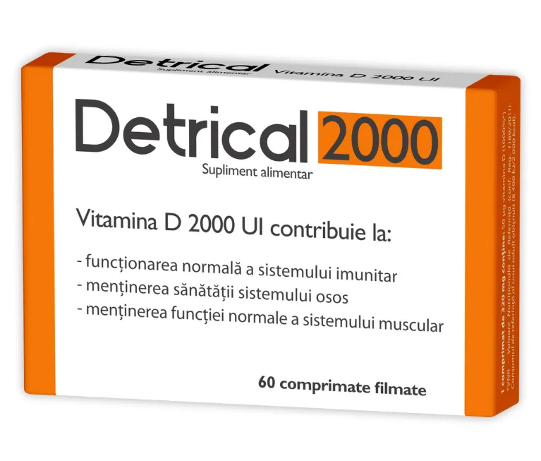 Detrical Vitamina D3 2000UI, 60 comprimate, Zdrovit