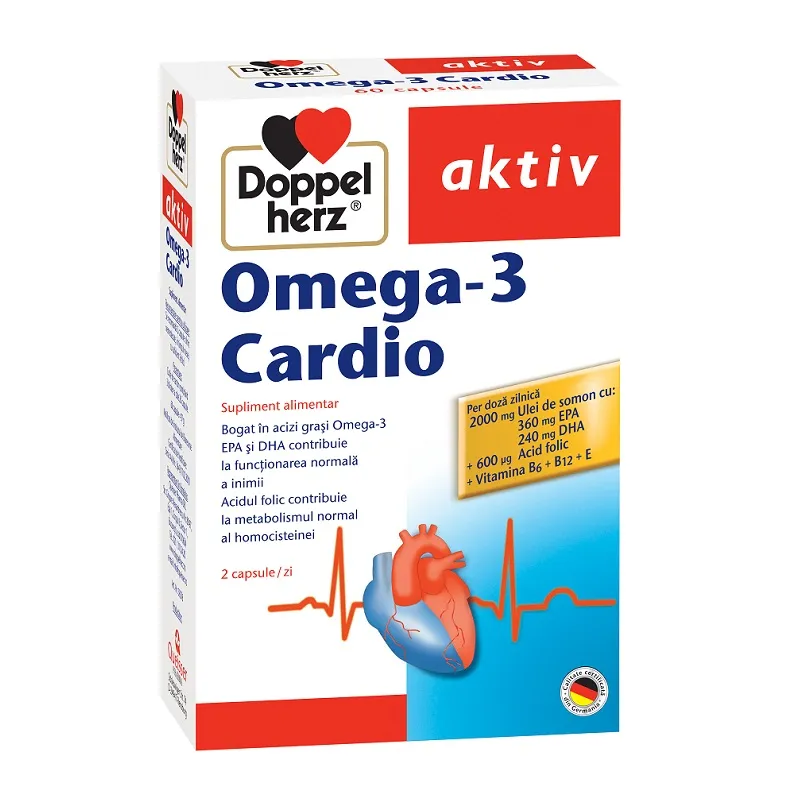 Omega-3 Cardio, 60 capsule, Doppelherz