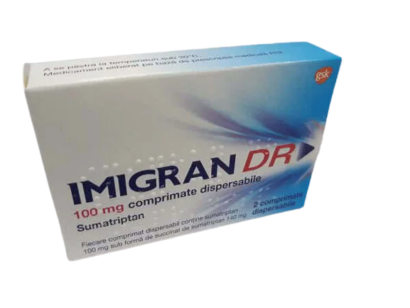 Imigran DR 100mg, 2 comprimate dispersabile, GSK