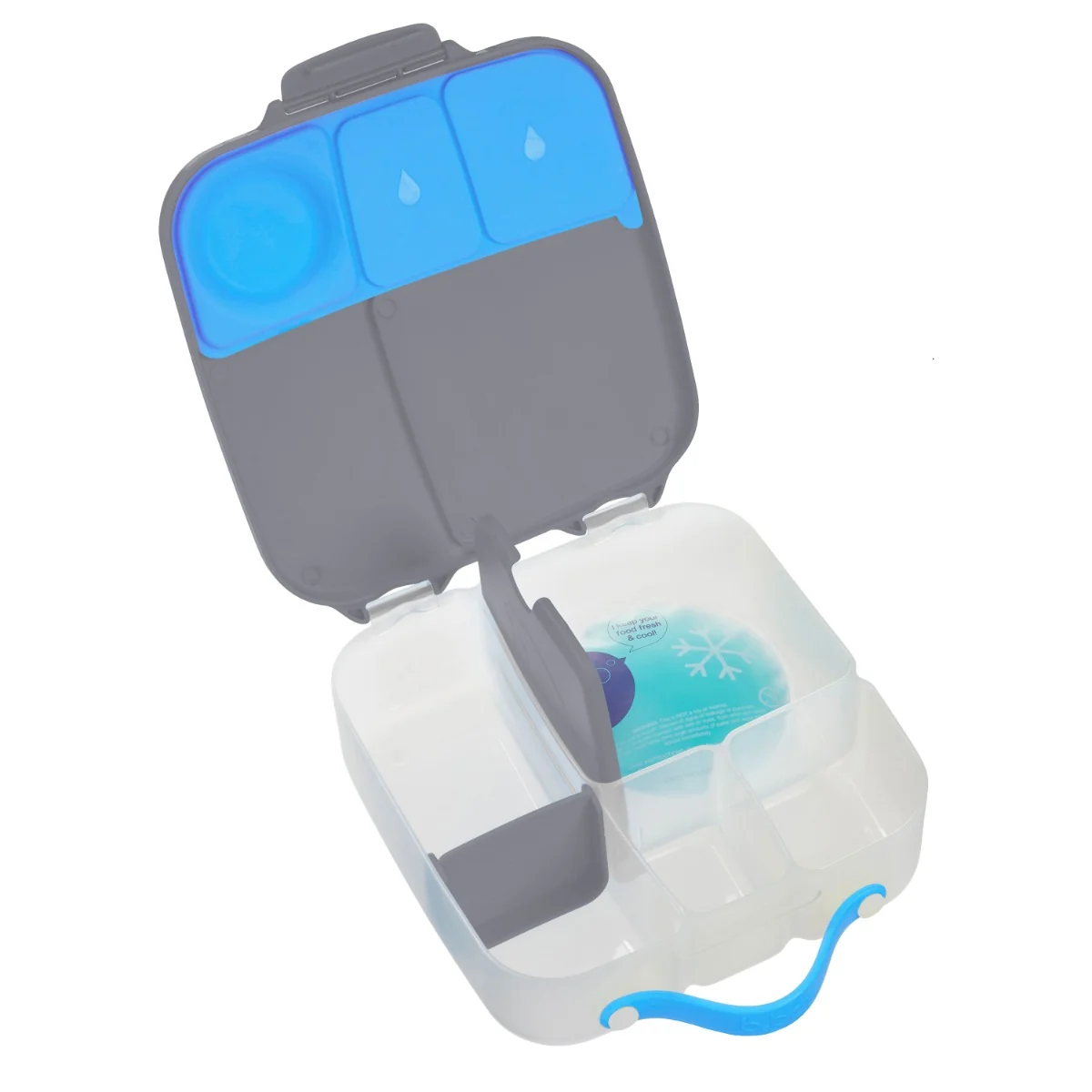 Caserola compartimentata pentru +3 ani LunchBox Gri/Albastru, 1 bucata, Bbox