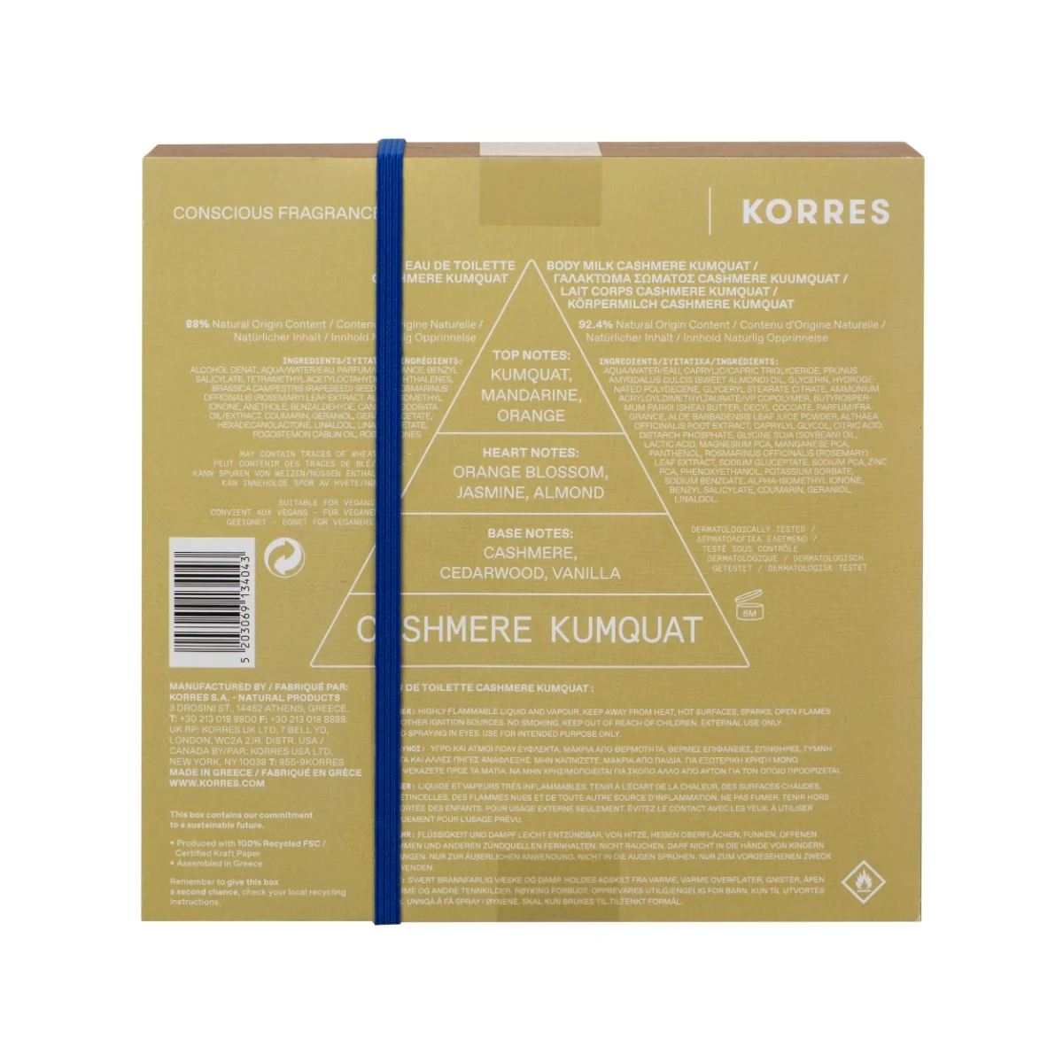 Pachet Cashmere Kumquat Apa de toaleta 50ml + Lapte de corp 125ml, Korres