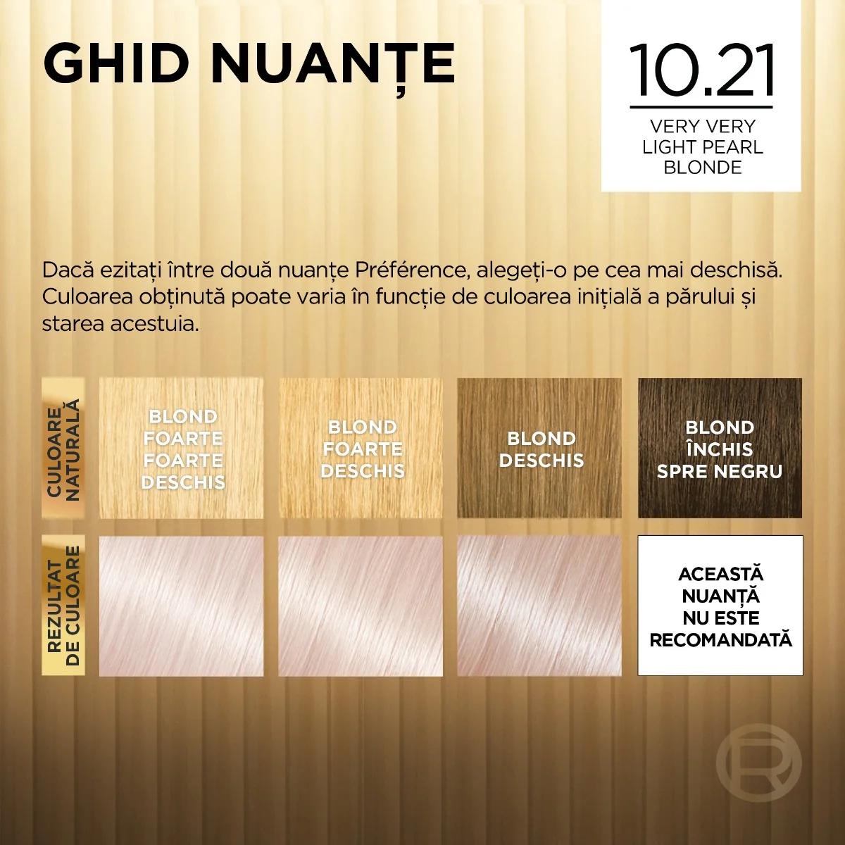 Vopsea de par permanenta cu amoniac Preference 10.21 Stockholm, 174ml, L'Oreal Paris