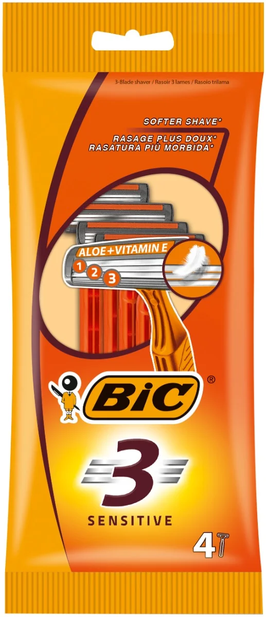 Pachet Aparat de ras Sensitive P4, 4 bucati, BIC