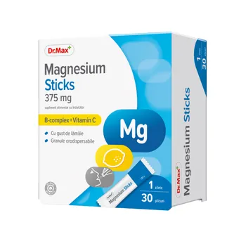 Dr.Max Magnesium Sticks 375mg, 30 pliculete orodispersabile 