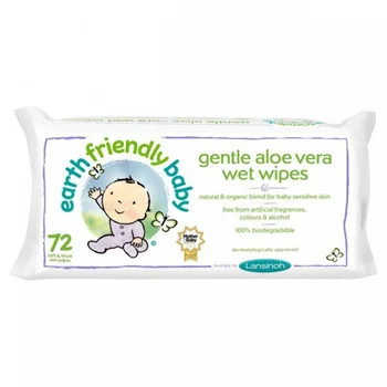 Servetele umede bio cu musetel si aloe vera, 72 bucati, Earth Friendly Baby