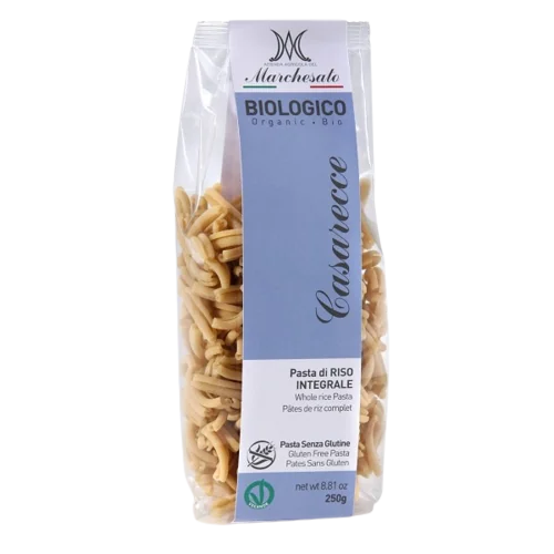 Paste din orez integral fara gluten Bio Casarecce, 250g, Marchesato