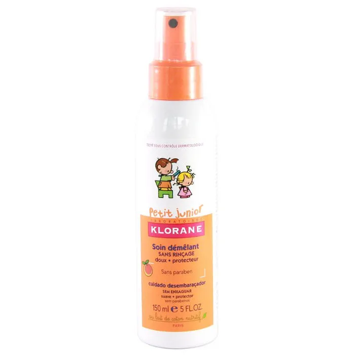 Spray pentru descurcarea parului cu aroma de piersica, 150 ml, Klorane Junior