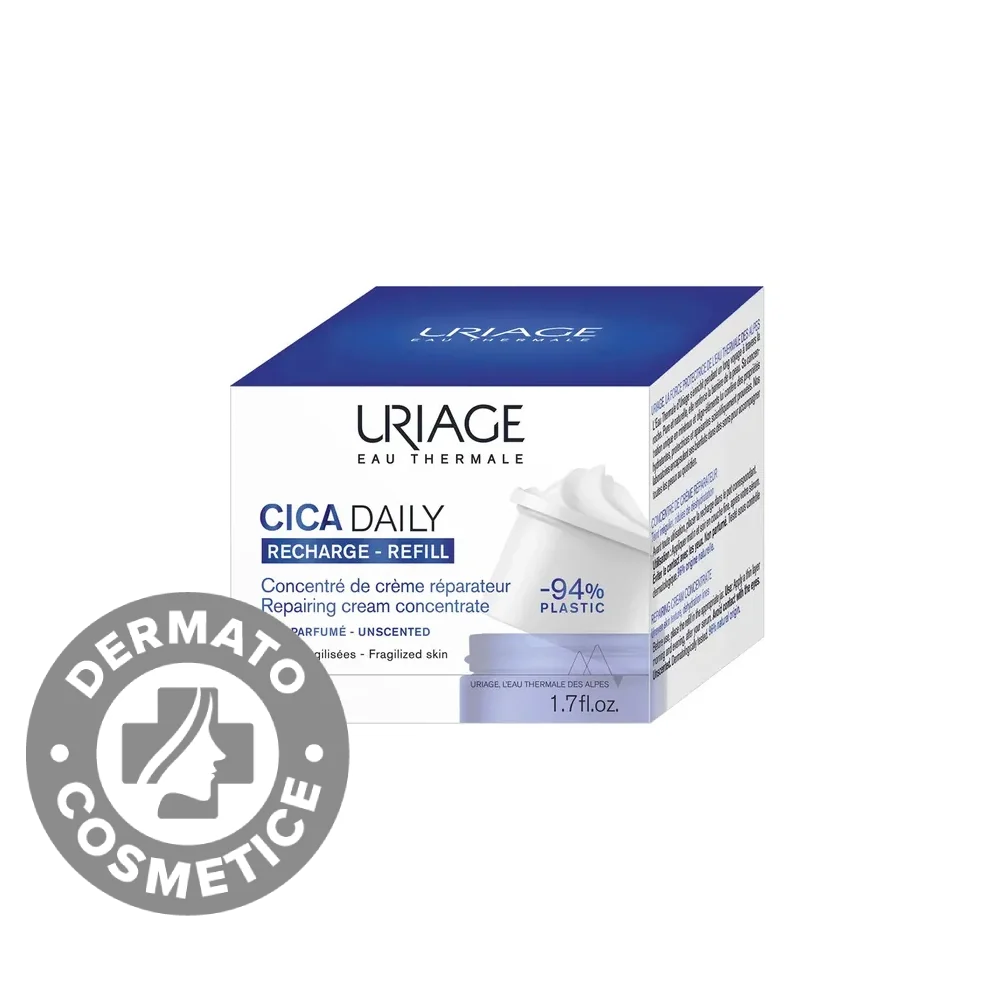 Rezerva crema Cica Daily Repairing Concentrate Refill, 50ml, Uriage
