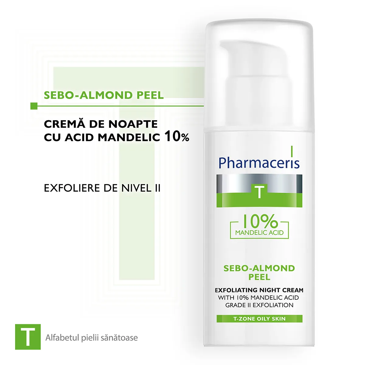 Crema de noapte pentru peeling cu mandelic 10% T, 50ml, Pharmaceris 