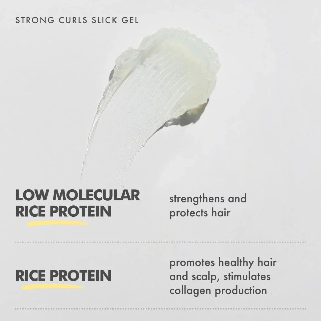 Gel pentru netezirea parului cu ulei de Rozmarin si Ricin Slick Gel Strong Curls, 50ml, Umberto Giannini