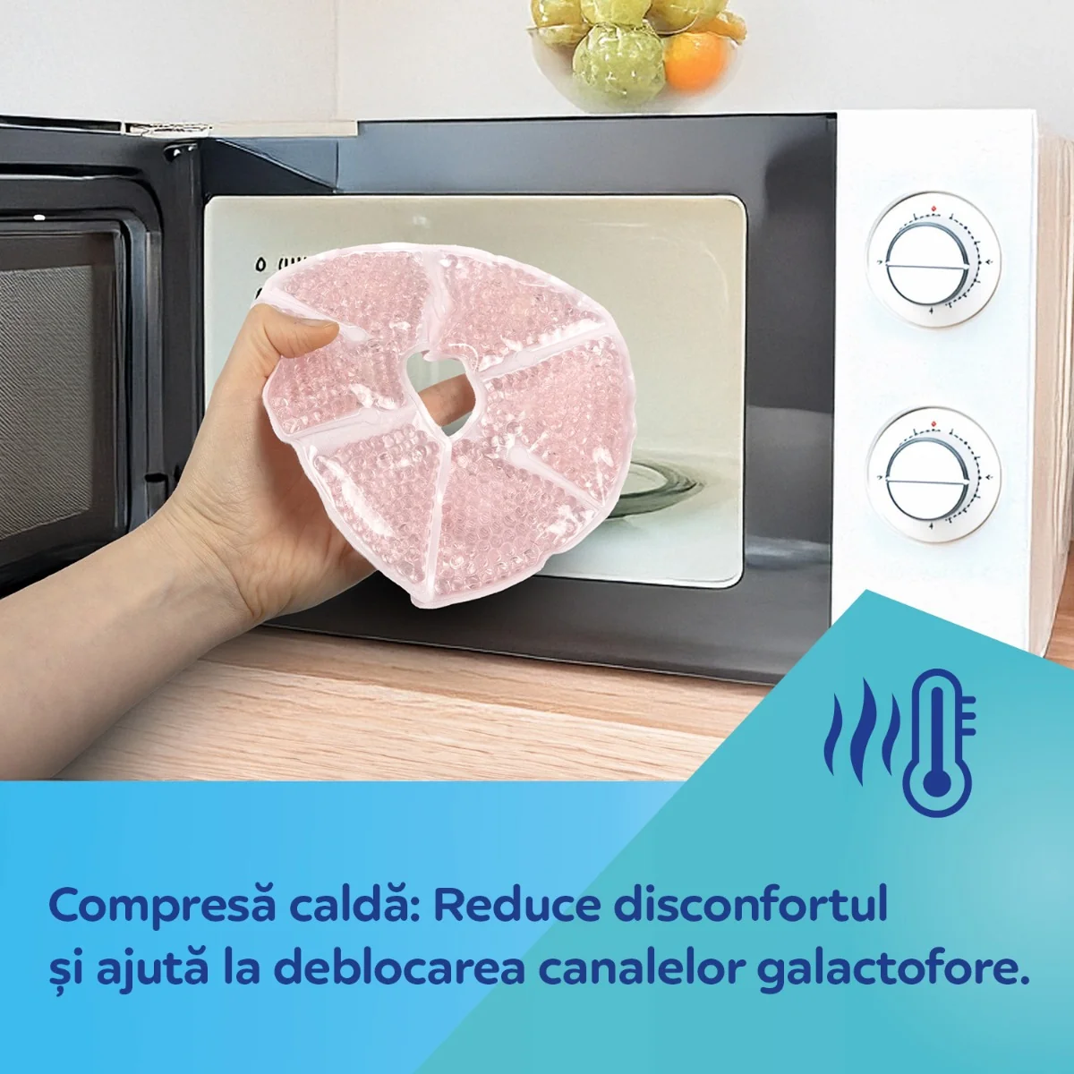 Comprese cu gel pentru sani pentru terapie calda sau rece, 2 bucati, Canpol babies