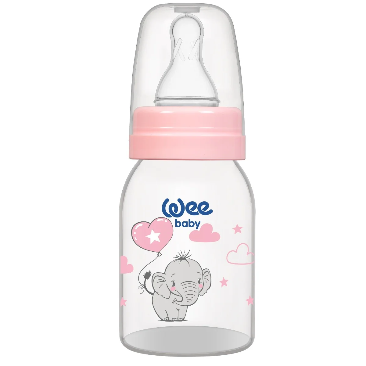 Biberon cu tetina rotunda, 125ml, Wee Baby