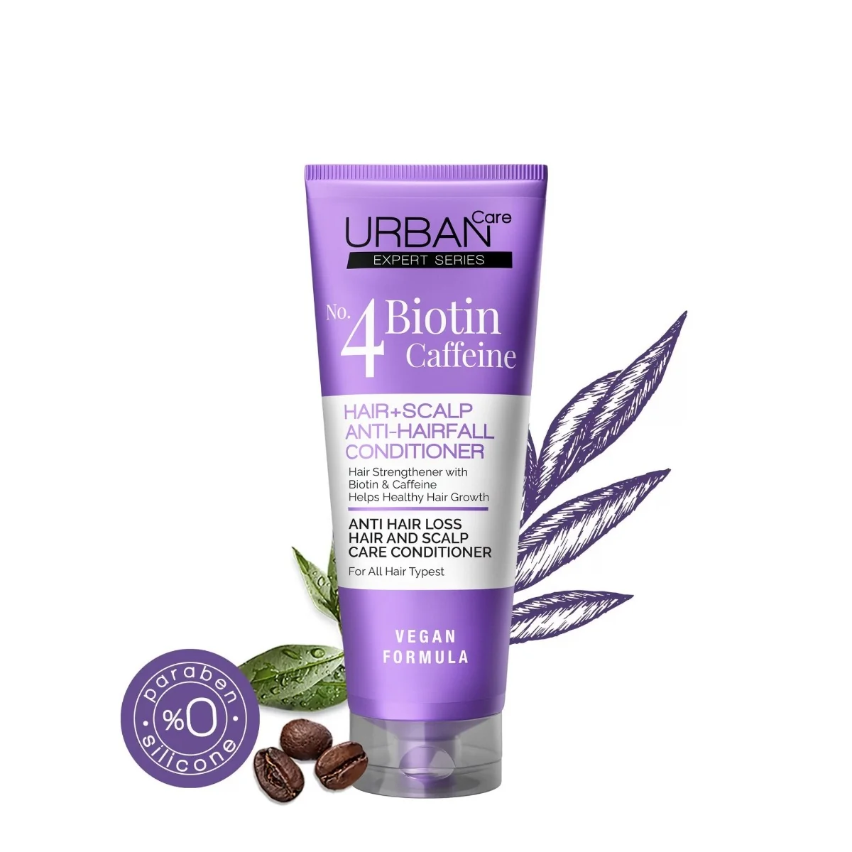 Balsam pentru par si scalp cu Biotina si Cafeina No. 4, 200ml, Urban Care