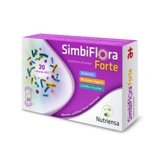 SimbiFlora Forte, 20 capsule, Antibiotice