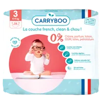 Scutece bio hipoalergenice 4-9kg marimea 3, 26 bucati, Carryboo