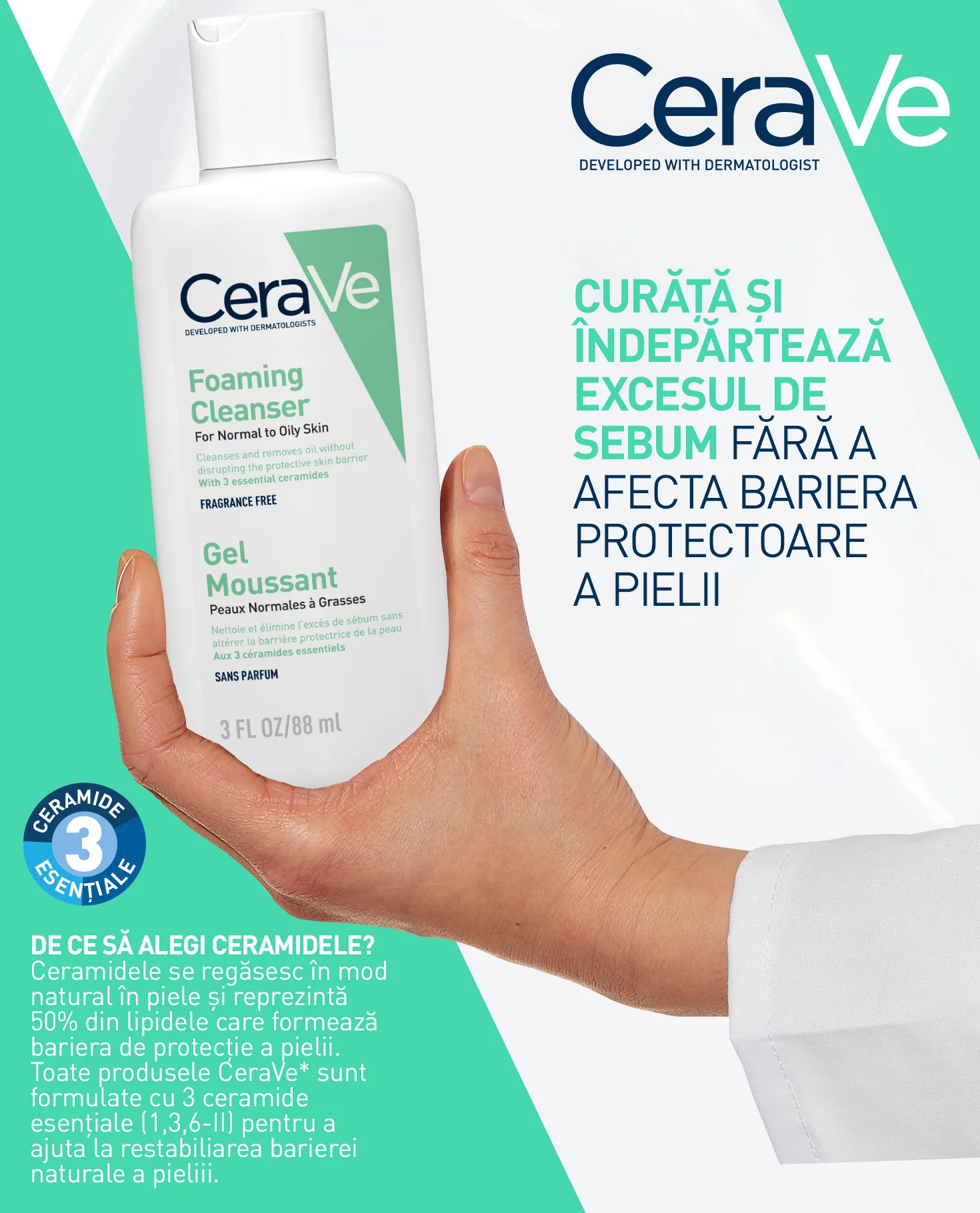 Curata si indeparteaza excesul de sebum Curata si indeparteaza excesul de sebum